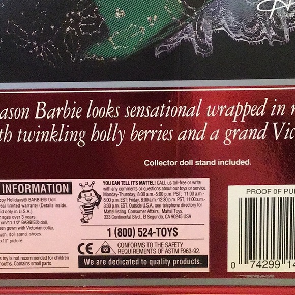 HAPPY HOLIDAYS BARBIE. SPECIAL EDITION 1995 - Picture 7 of 12